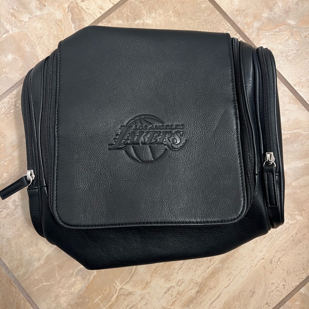 Lakers Leather Toiletry Bag